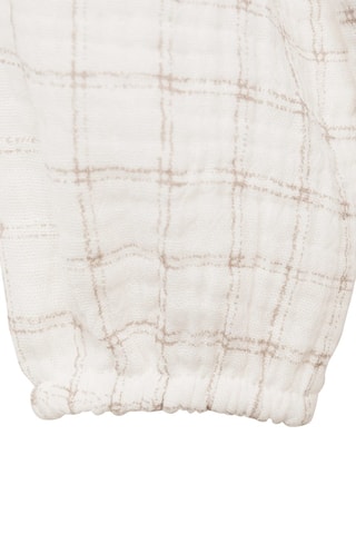 Blouse à carreaux coton - Blanc cassé