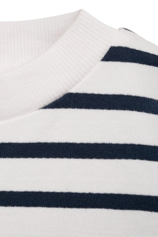 Sweat-shirt imprimé rayures - Bleu marine