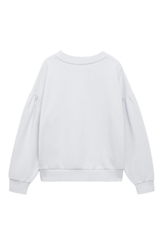 Sweater coton message - Bleu clair