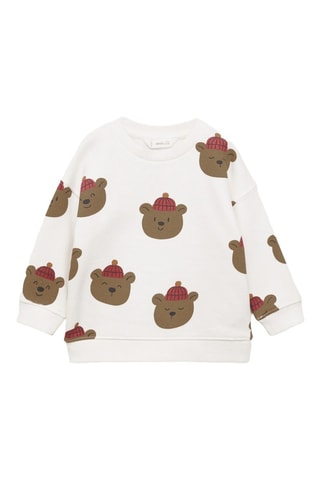 Sweat-shirt imprimé Noël - Blanc cassé