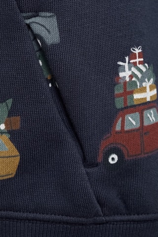 Sweat-shirt imprimé Noël - Bleu marine