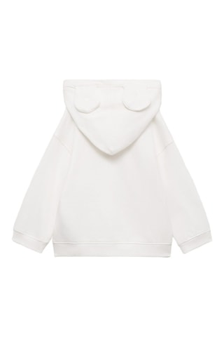 Sweat-shirt capuche oreilles - Blanc cassé