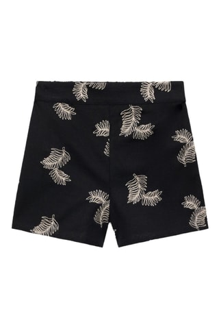 Short lin brodé - Noir