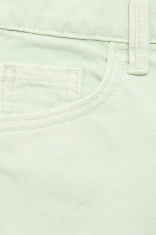 Short en jean revers effilochés - Vert d'eau