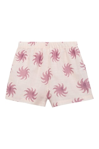 Short coton imprimé - Rose