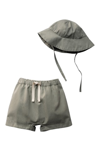 Short coton uni - Vert