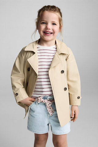 Short en jean ceinture - Bleu clair