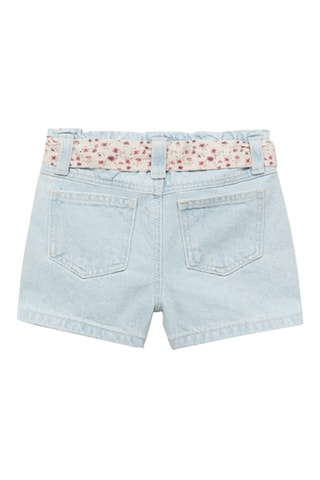 Short en jean ceinture - Bleu clair