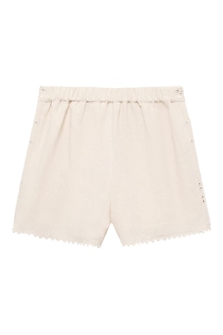 Short miroirs brodés - Gris clair