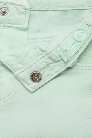 Short en jean avec détail sur le côté - Vert pastel