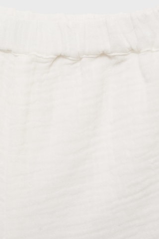 Short plissé brodé - Blanc