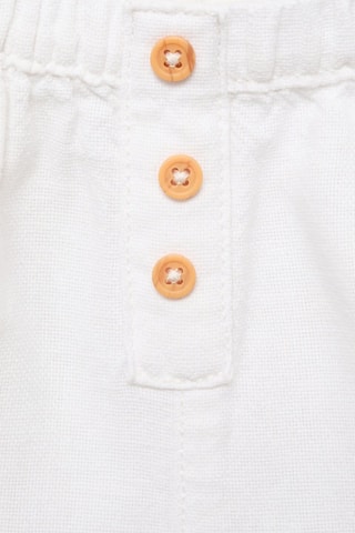 Short coton lin - Blanc