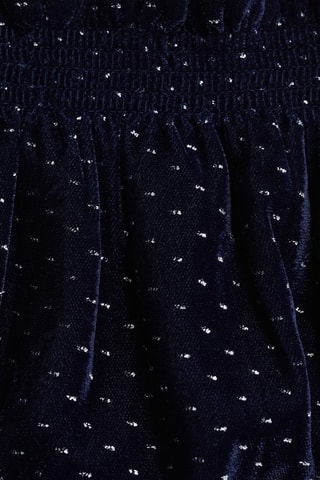 Short velours à pois - Bleu marine