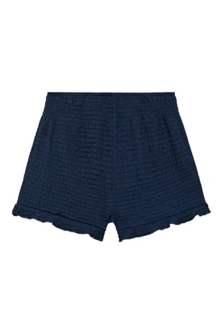 Short texturé à volants - Bleu marine