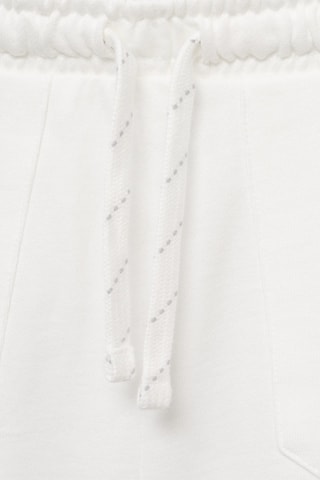 Short coton taille élastique - Blanc cassé