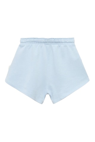 Short coton taille élastique - Blanc cassé