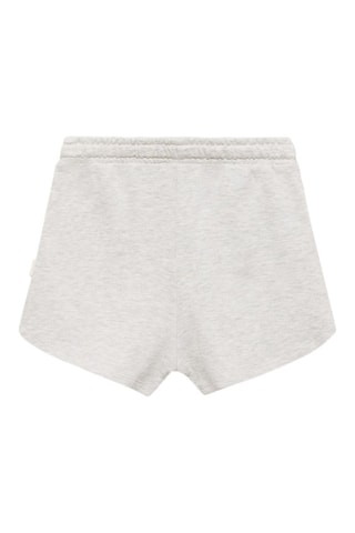 Short coton taille élastique - Blanc cassé