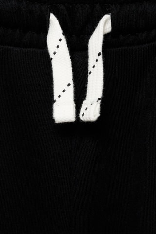 Short coton taille élastique - Blanc cassé