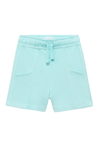 Short coton taille élastique - Jaune