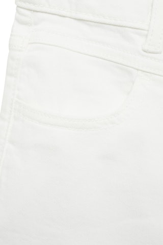 Short en jean revers effilochés - Blanc