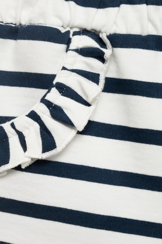 Short imprimé rayures - Bleu marine