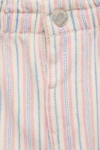 Short en jean à rayures - Beige