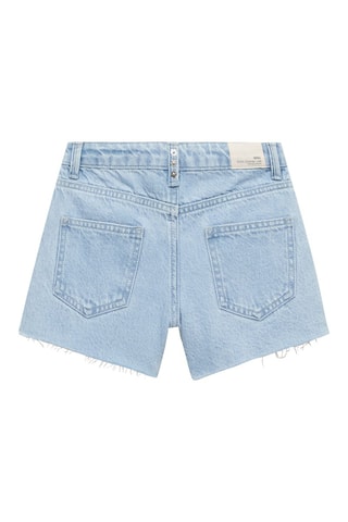 Short en jean à clous - Bleu clair