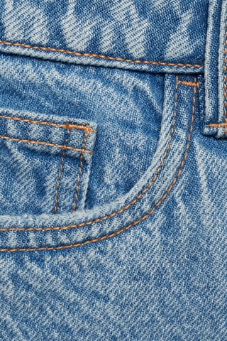 Short en jean revers effilochés - Bleu clair