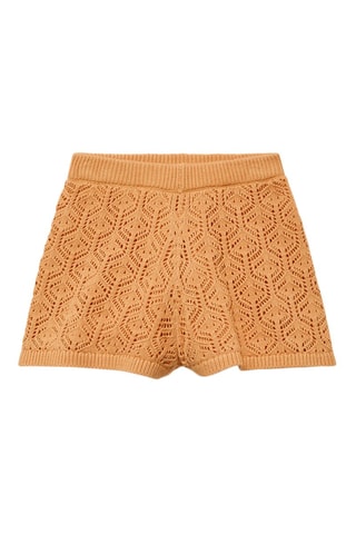 Short maille ajourée - Orange pastel