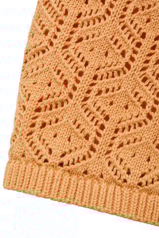 Short maille ajourée - Orange pastel
