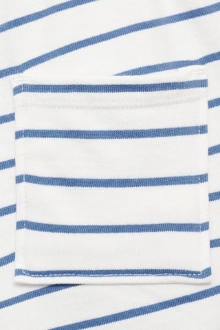 Bermuda en coton à rayures - Bleu