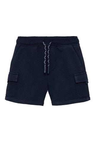 Bermuda coton cargo - Bleu marine