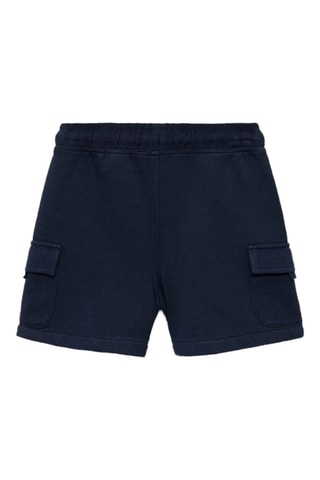 Bermuda coton cargo - Bleu marine