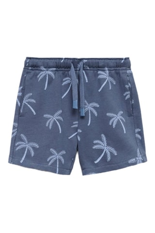 Bermuda coton imprimé - Bleu