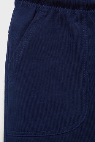 Bermuda coton cordon - Bleu marine