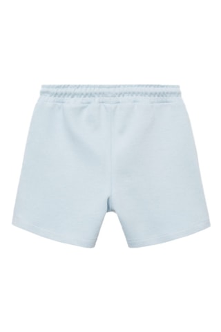 Bermuda coton cordon - Bleu clair