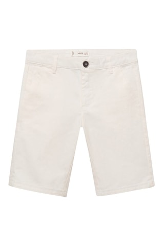 Bermuda style chino en coton - Blanc