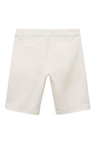 Bermuda style chino en coton - Blanc