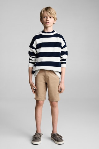 Bermuda style chino en coton - Beige