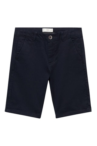 Bermuda style chino en coton - Bleu marine