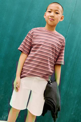 Bermuda coton cargo - Blanc