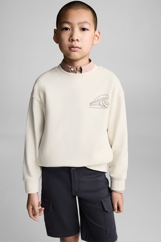 Bermuda coton cargo - Bleu