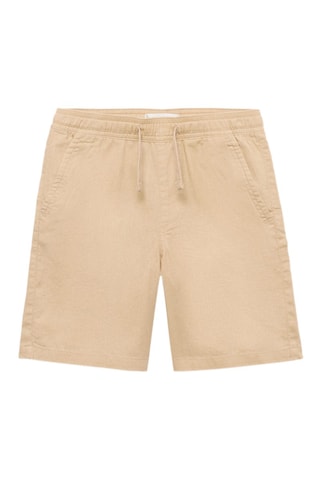 Bermuda lin taille élastique - Sable