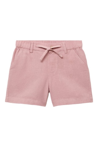 Bermuda coton lin - Rose pastel