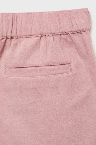 Bermuda coton lin - Rose pastel