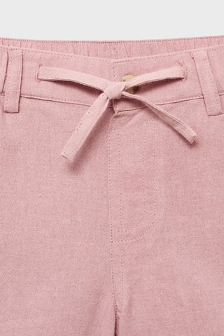 Bermuda coton lin - Rose pastel