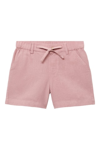 Bermuda coton lin - Rose pastel