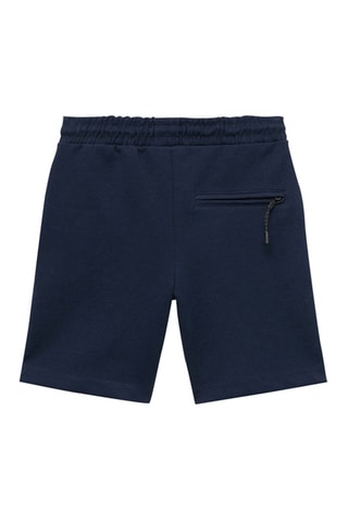 Bermuda coton cordon - Bleu marine