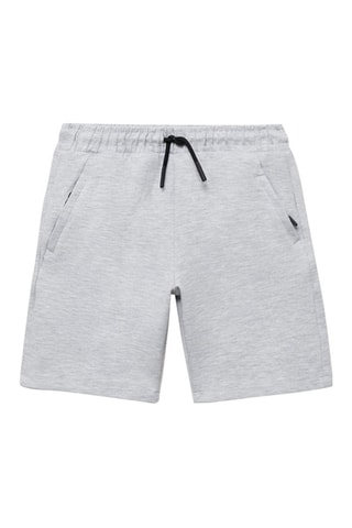 Bermuda coton cordon - Gris