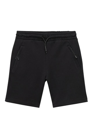 Bermuda coton cordon - Noir